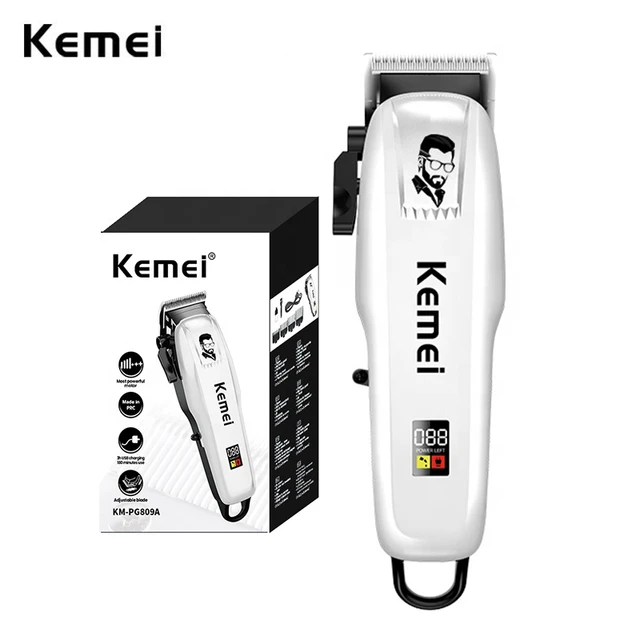 Kemei KM-PG809A ricaricabile elettrico tagliacapelli dissolvenza lama tagliacapelli  professionale tagliacapelli barbiere macchina taglio di capelli uomini -  AliExpress