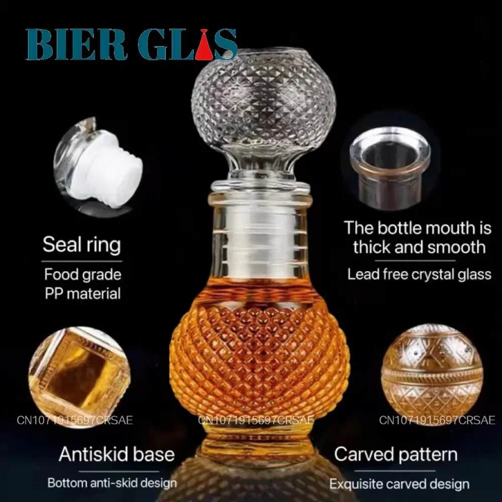 Whiskey Liquor Bottle 50ml Cute Glass Dispenser Mini Alcohol Guest Gift Wedding Decanter Wine Pot Shot Jars Bar Set 5 10 15 Pcs