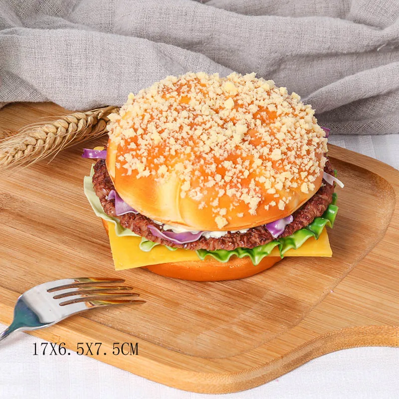 Artificial Kitchen Hamburger 1PC for Food Decoration and Photography