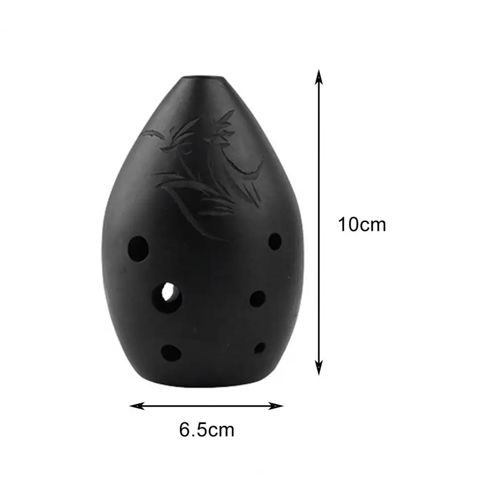 Vintage Lotus Print Kids Ocarina Xun 8 Holes C Tone Clay Professional Chinese Flute Ocarina Beginner