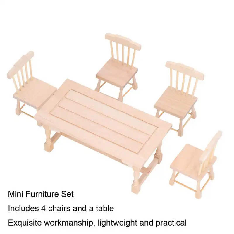 Poppenhuis meubels 10-delig | kinderkamer| wit/hout