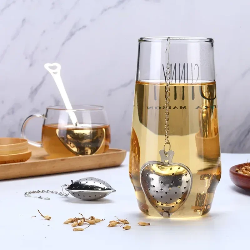 Tea Strainer Heart Shape Stainless Steel Tea Infuser Locking Spice Ball Strainer Mesh Infuser Strainers Kitchen Accessories tea infuser,tea strainer,tea filter
