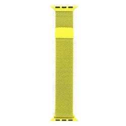 Elegant Milanese Loop Stainless Steel Watch Band Bracelet Strap - 42mm - 44mm - 45mm - 49mm (6 Yellow)