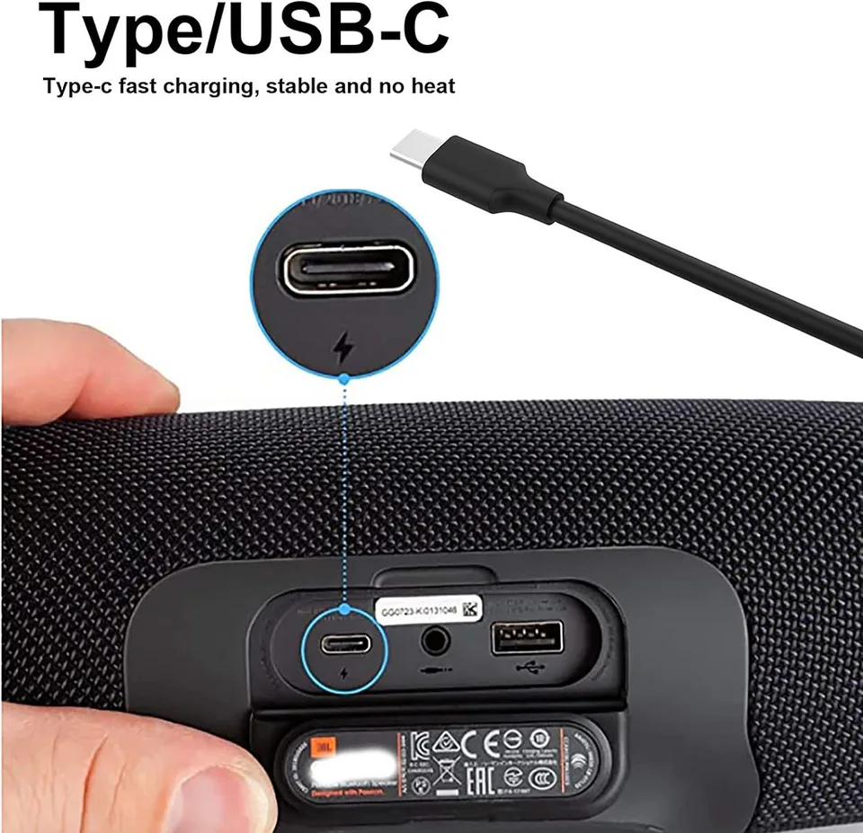 Aquelo Cavo di ricarica micro USB per JBL Charge 3, Charge 2, Flip 4, Pulse 2, Flip 2, Flip 2, Flip 3, Pulse 3, Pulse Wireless Bluetooth Speaker Cuffie, 0,2 m, arancione