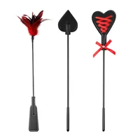 Feather Pu Leather Paddles,,Whip Spanking Flogger Role Play Horse Riding for Horse Training Crop Equestrian bat 1