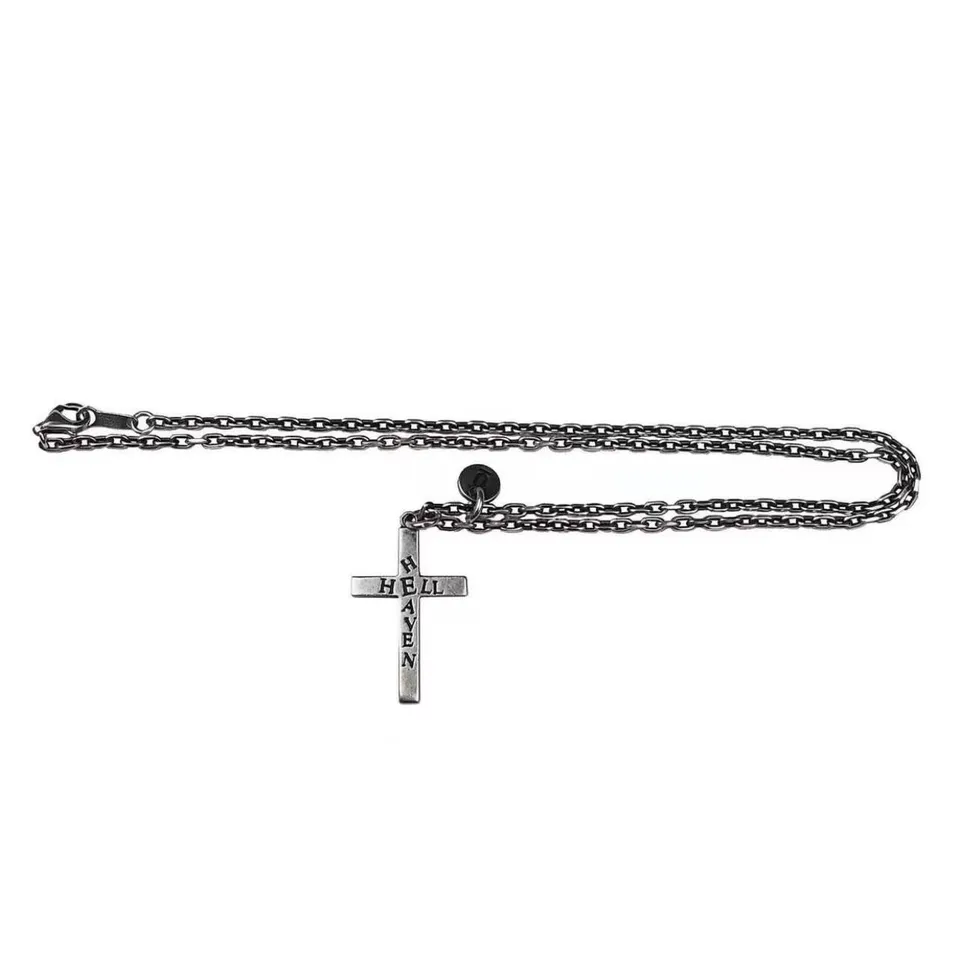 2024 UNDERCOVER Heaven Hall Hell Cross 925 Silver Necklace