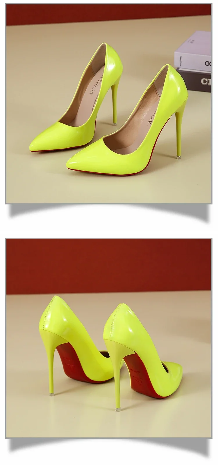 Scarpe da donna Tacchi alti rossi Décolleté sexy a punta