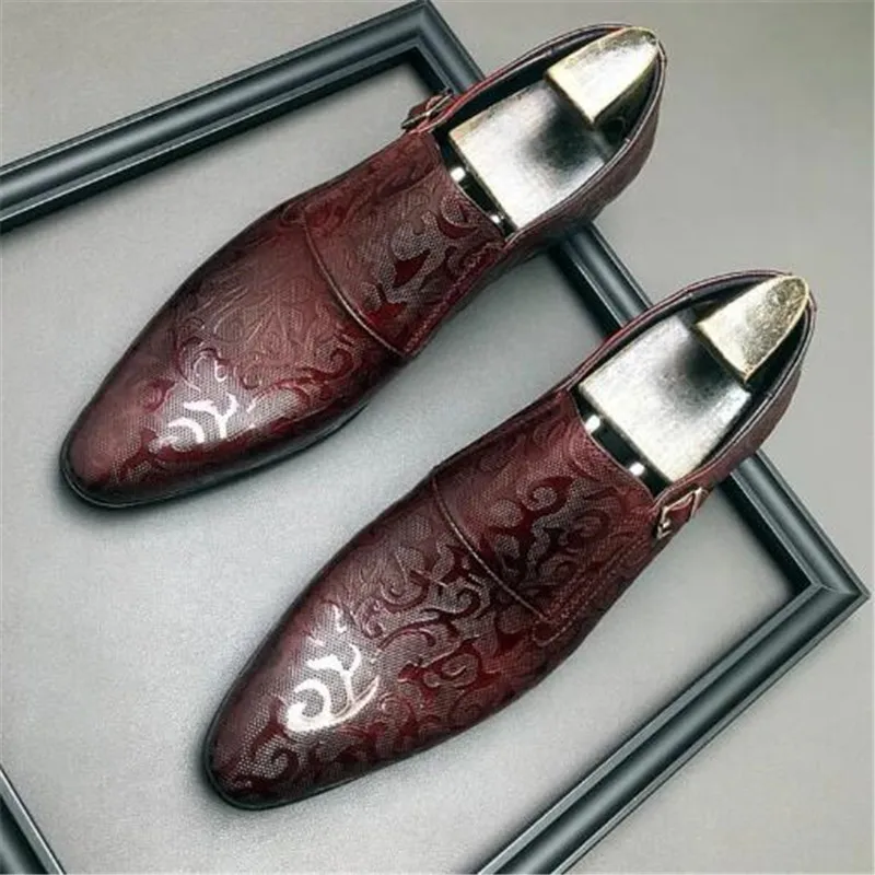 

Spring Autumn Fashion Loafers Men Genuine Leather Monk Strap Slip On Men's Shoes Dress Wedding Casual Italian Oxford Black Khaki