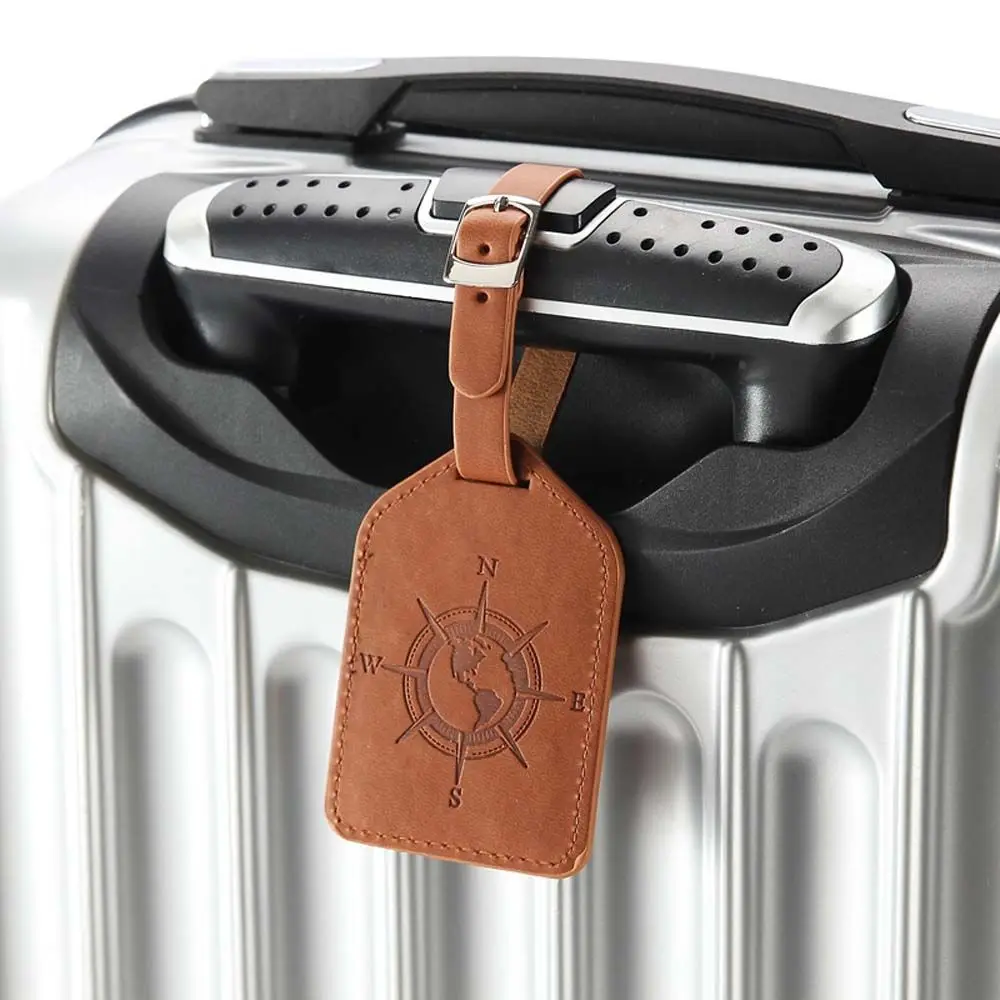 PU Leather Travel Accessories Handbag Suitcase Label Bag Pendant Luggage Tag Name ID Tags