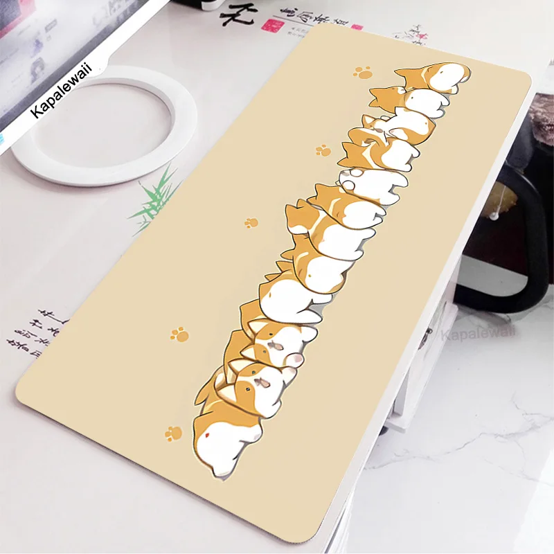 thumbnail image 1 of Alfombrilla grande para ratón de ordenador de gato blanco, tamaño 80x30cm, 100x50cm, alfombrilla para teclado de escritorio de ordenador portátil, alfombrilla para mesa para jugar a juegos, 1 of 5