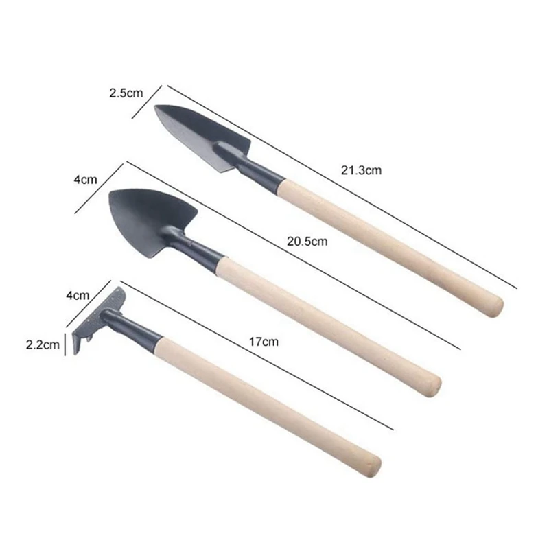 3 Pieces Small Gardening Hand Shovel Garden Trowel Transplanter Lightweight Comfortable Ergonomic Handle Gardening Tool 4