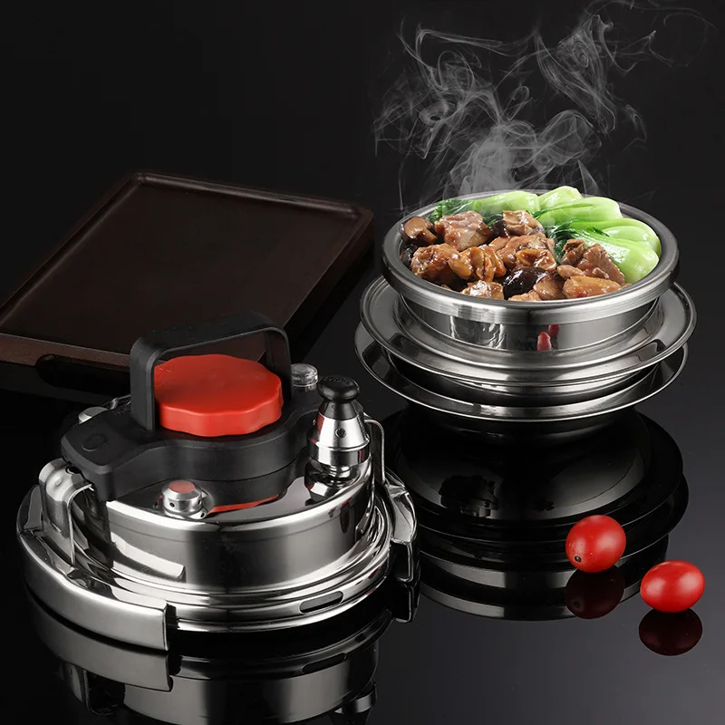 1.6L Mini Pressure Cooker Stainless Steel Outdoor Camping Micro Pressure Cooker Household Mini Rice