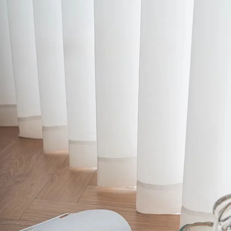 Luxury White Tulle Curtains - High-Quality Sheer Drapes for Living Room and Bedroom Decor