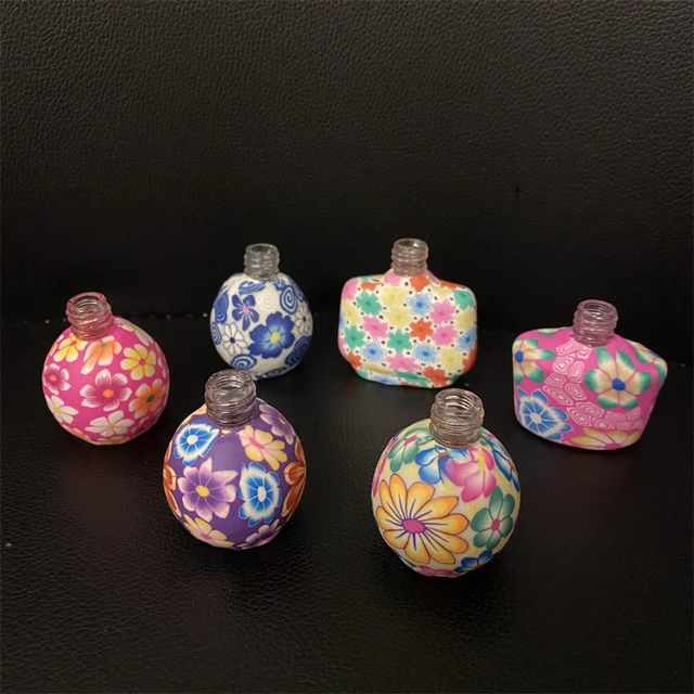 10/30/50pcs 10-15ml Empty Aroma Bottle Perfume Essential Oil Glass Car  Pendant Decoration Cosmetic Container Fragrance Ornament - AliExpress