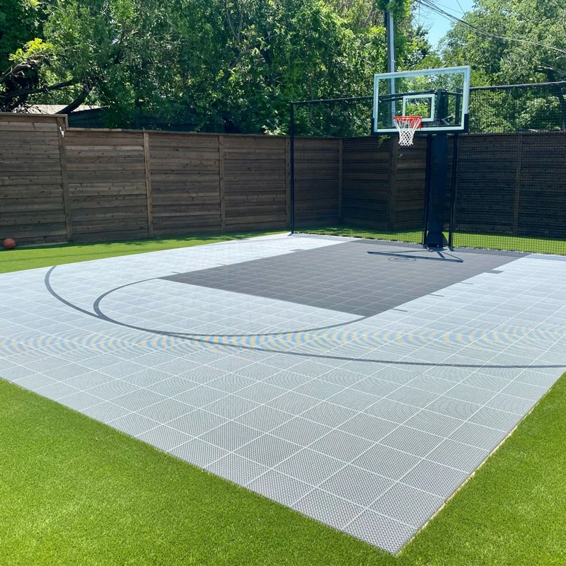 

Beable модульный полипропиленовый спортивный интерлок для пола на открытом воздухе пользовательский размер и дизайн задний двор баскетбольная теннисная плитка