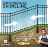 Fencer Wire 76Ft Heavy Duty Flat Top Fence Barrier Kit, Anti-Rust Metal Steel Fence With 6Ft Height X 8Ft Width Panels, Gate, 5