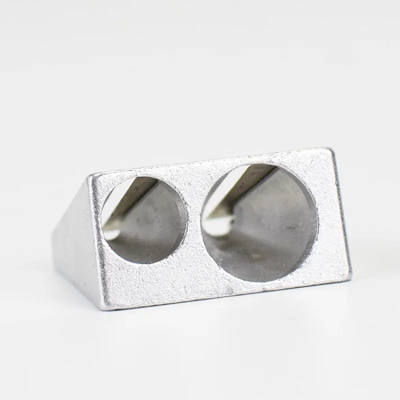 Silver Sharpener Metal Bevelled Double Hole Pencil Sharpener 1PCS School Office Stationery Supplies