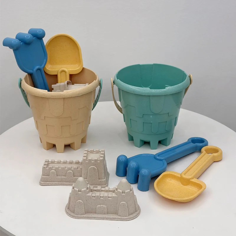 Kids Beach Sand Toys Set Travel Beach Toy Sand Castle Building Kit for Boys and Girls Large Sand Shovel Outdoor Party Gift — view 4