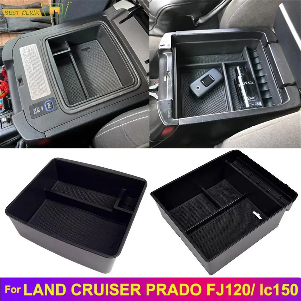 Car Armrest Storage Box Tray For Toyota Land Cruiser Prado 120 150 FJ120 KDJ 120 125 2004-2008 2009 Center Console Organizer car console organizer