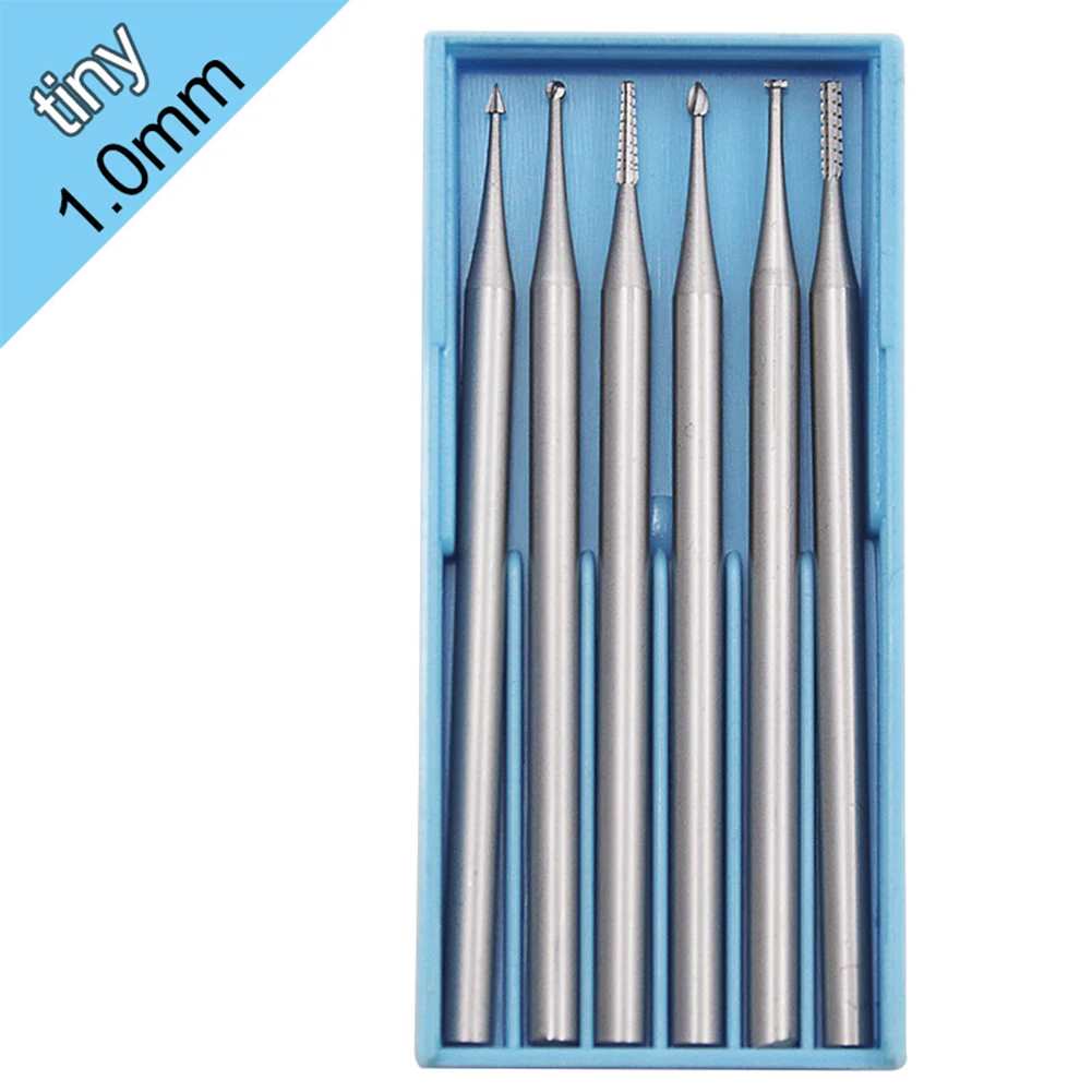 

6pcs Microcarving Cutter Drill Bits Tungsten Steel Engraving Mill For Olive Core Woodworking Tools Three Blades Wood Carving