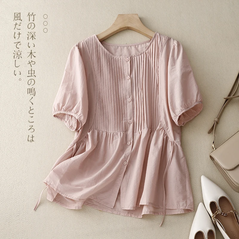 

2023 Summer New Solid Color Elegant Womens Tops Blouse Shirts Blusas De Mujer Blusas Mujer