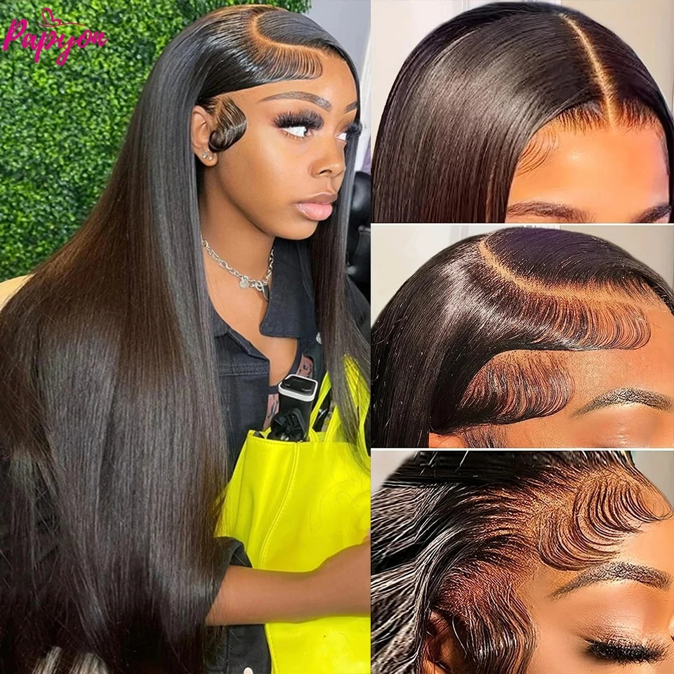 28 32 Inch Straight Lace Front Wig 13x4 Human Hair Wigs For Women Peruvian Human Hair Remy Transparent 13x4 Lace Frontal Wigs