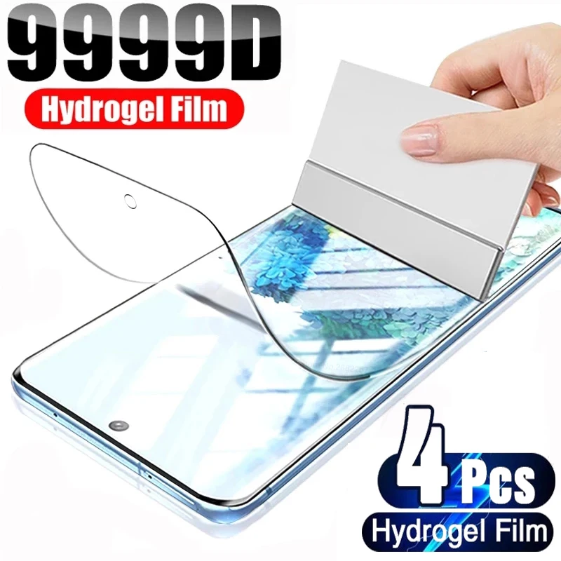 4Pcs Hydrogel Film Screen Protector For Samsung Galaxy S10 S20 S9 S21 S22 S23 Ultra Plus Fe Note 20 8 9 10 Screen Protector Film