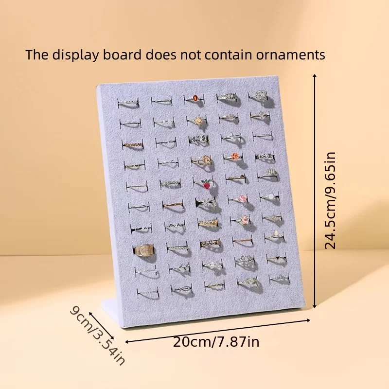 50 Slot Ring Display Rack, Velvet Earring Display Rack, Earring Display Board Display, Durable Jewelry Tray Rack