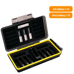 Durable Portable Battery Storage Organizer with Integrated Battery Checker (AA AAA case)
