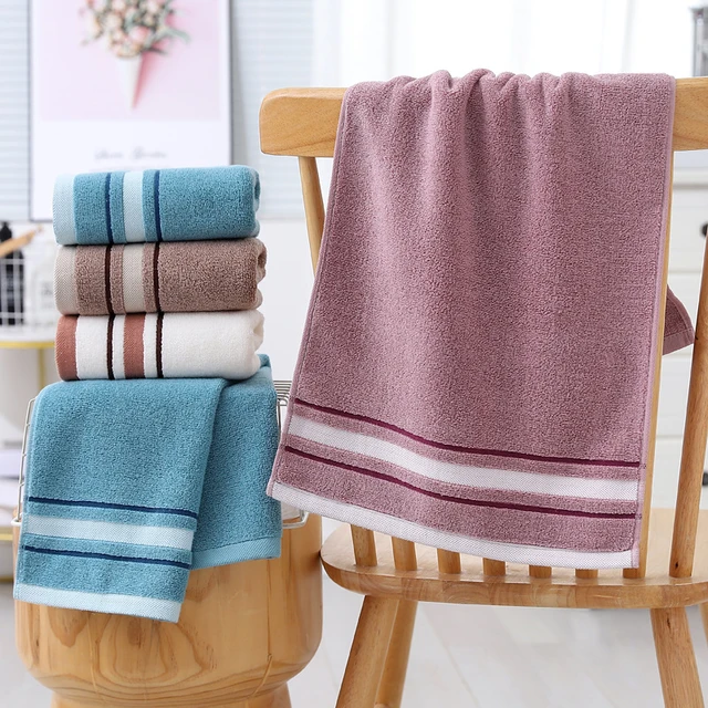 Cotton Bath Towels For Bathroom, Bath Sheet, Bath Towels 2 Pack Towel Set  Soft Absorbent Face Hand Bath Towels, 14 X 30