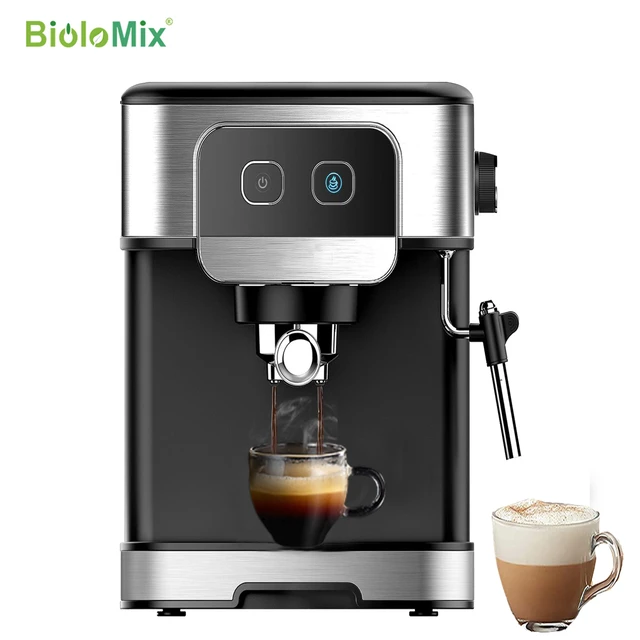 Máquina de café expreso con Espumador de leche, cafetera italiana  automática, capuchino, bomba de espuma de vapor, 20 Bar - AliExpress