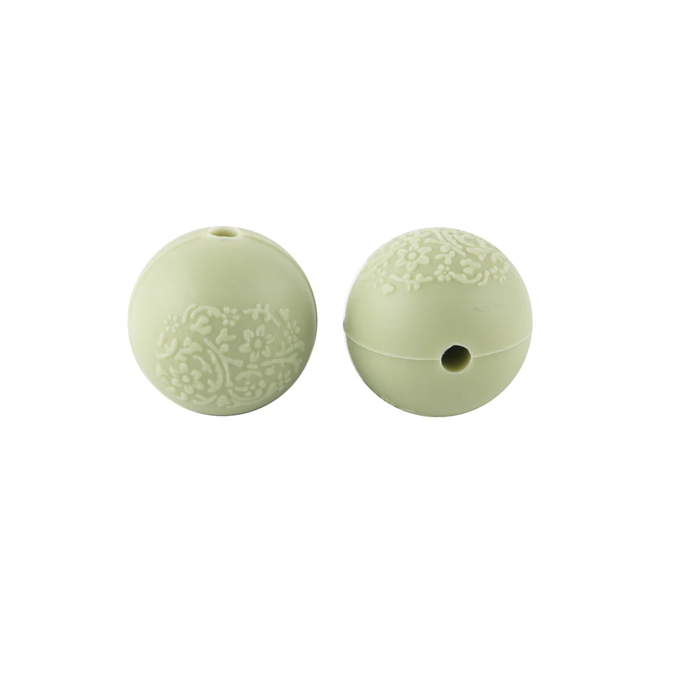 Set of 10 Embossed Silicone Craft Balls - 15mm