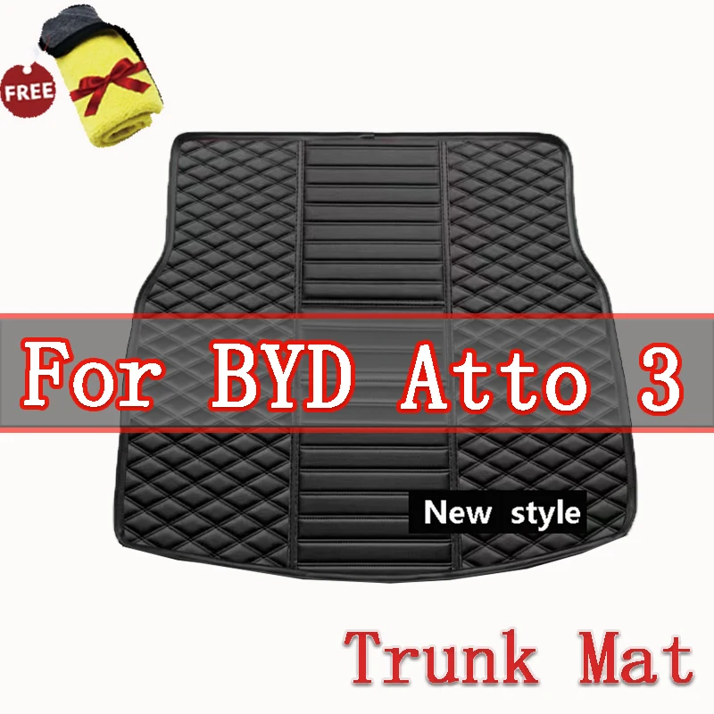 

Для BYD Atto 3 Yuan Plus 2022 2023 автомобильный Стайлинг из искусственной кожи защитный коврик для багажника Catpet Внутренняя крышка деталь коврик автомобильные аксессуары