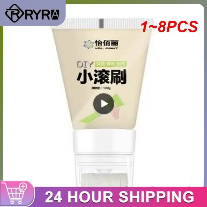 

1~8PCS Small Rolling Brush Wall Latex Paint Wall Mending Agent Wall Repair Cream With Scraper Paint Valid Mouldproof