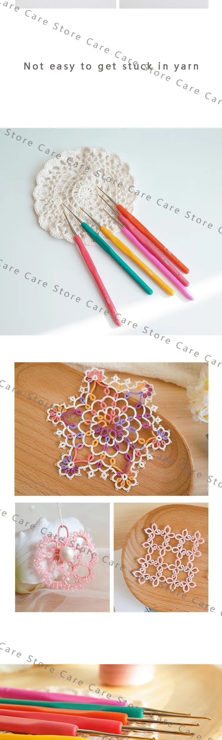 Description Picture 4 of itemCrochet Hook Set Knit Hook Lace Crochet Kit Embroidery Needles Diy Crochet Needle Set Of Knitting Hooks