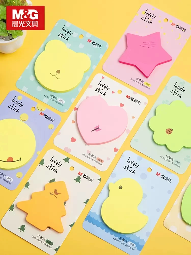 

Sticky Notes Scrapes Stickers Note Pads Fluorescent cute cartoon kawaii Posted it Paper School Stationery Office Supplies stic