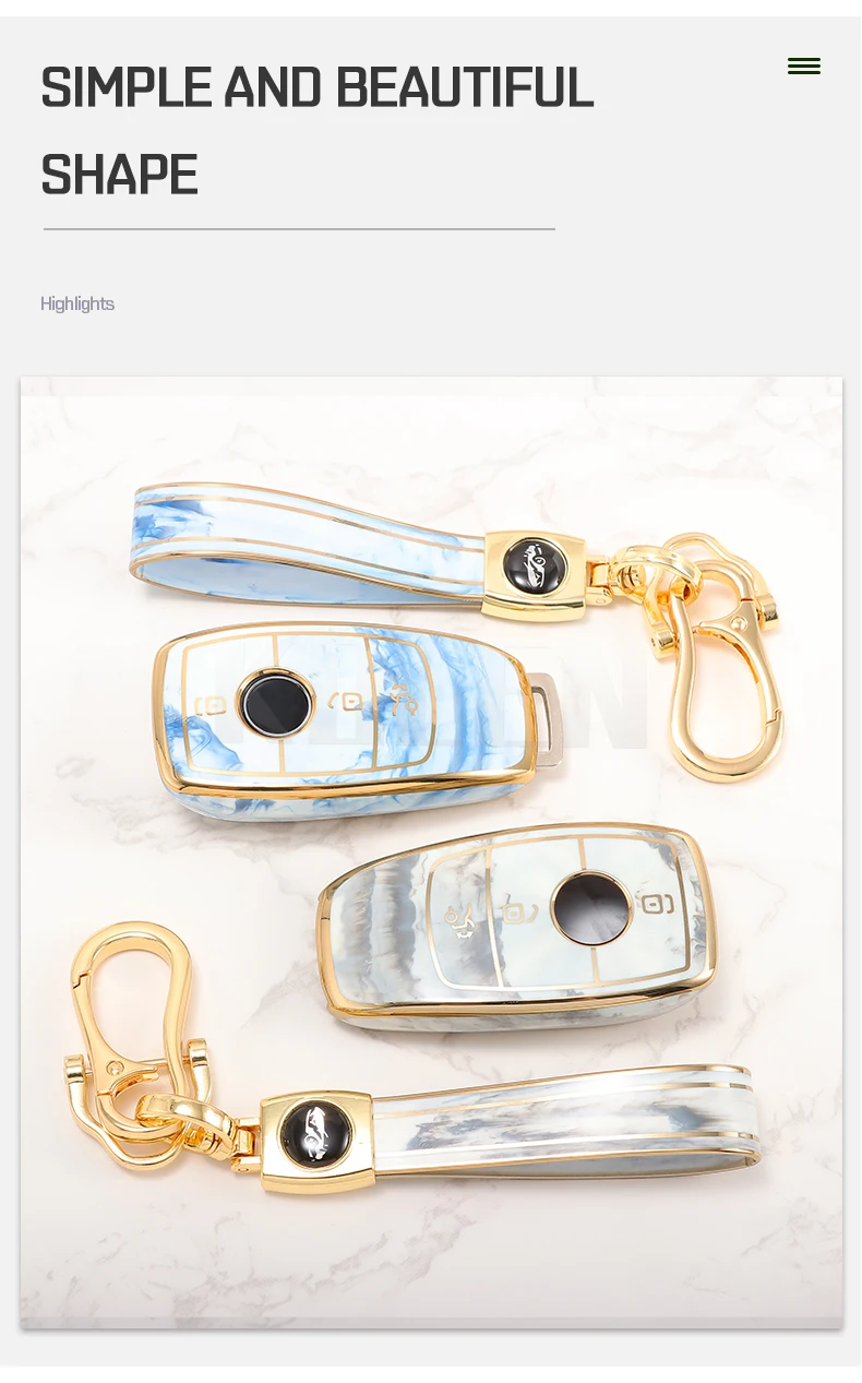 Nuovo TPU Car Remote Key Case Cover Shell per Mercedes Benz W205 W213 W177 X167 A C E S GLS GLE GLC Class AMG Maybach accessori - S9087d3c9ea4943b4ba6471bcc410a001J