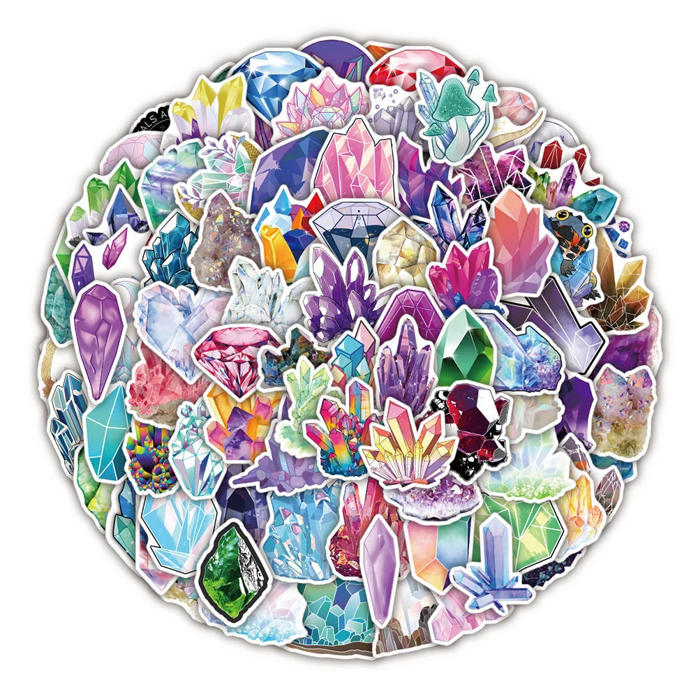 10/30/50/100pcs Cute Lucky Crystal Graffiti Stickers Aesthetic Decal Laptop Scrapbook Phone Luggage Decoration Sticker Kid Toy decoration bronze factory outlets tibet silver 6 china fengshui silver dragon turtle longevity lucky statue wine tea pot flagon