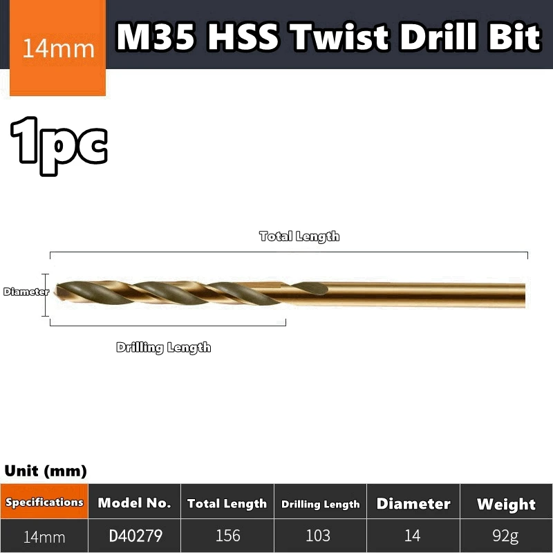 1mm-14mm 1pc/10pcs Cobalt Drill Bits For Metal Wood Working M43 HSS Co Steel Straight Shank 1-13mm Tw-ist Drill Bit Metalworking image 13