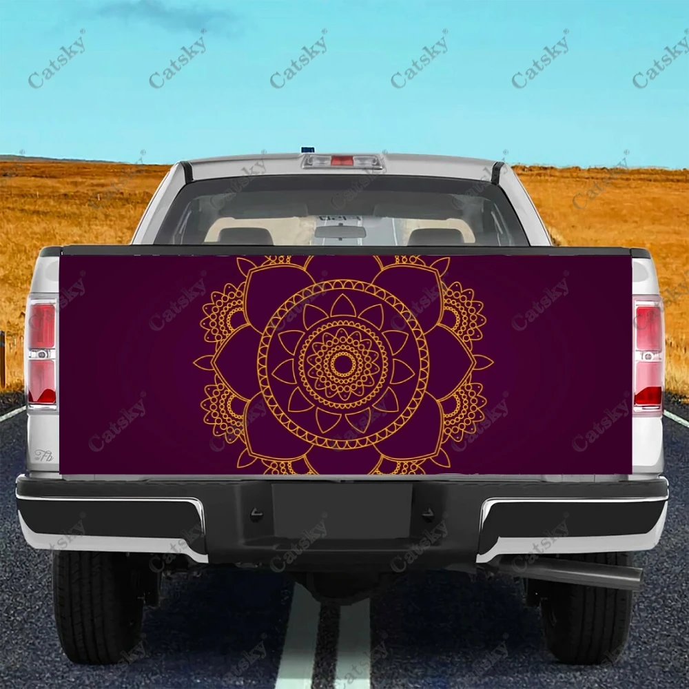 

Защитная виниловая наклейка с узором Мандала на багажник автомобиля, наклейка на колесо, Автомобильный капот, украшение, крышка двигателя для внедорожника, пикапа
