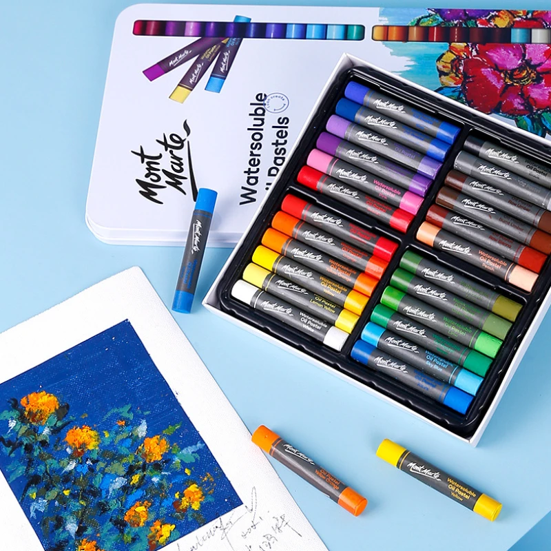 12/24/36/48 Color Water Soluble Oil Painting Stick Set for Children's Painting Graffiti Non Dirty Hand Crayons School Supplies triangular crayons set