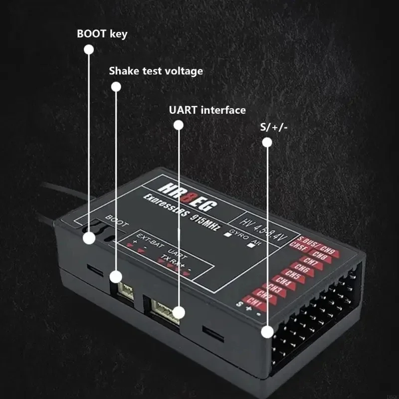 Récepteur PWM ELRS 2.4GHz HR8E 9CH ExpressLRS 3.3.0