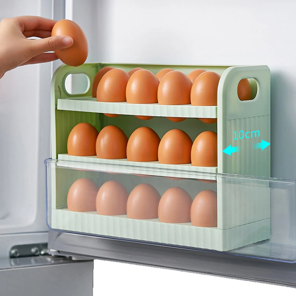 Fridge Egg Drawer Organizer Bins 32 Eggs 2 Layers Storage Tray Food  Cabinets Stackable Bin Snack Shelves for Pantry Refrigerator - AliExpress