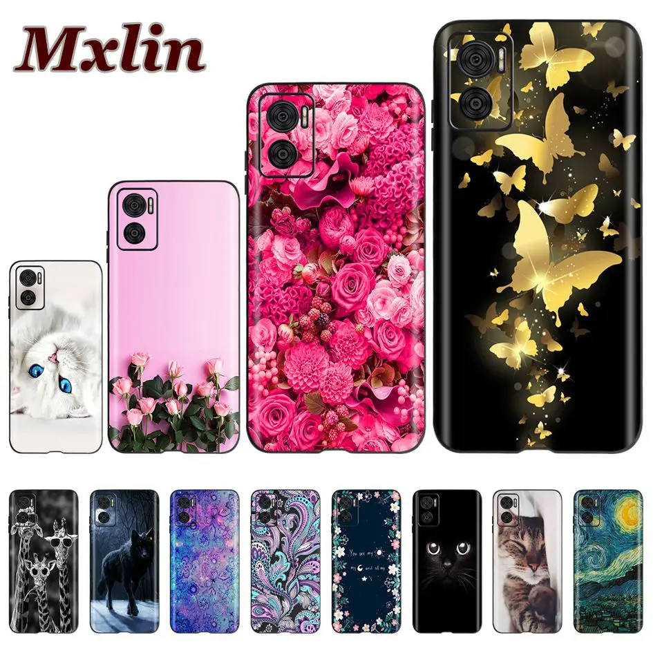 Elegant Flower Butterfly Soft Phone Case for Motorola Moto E Series