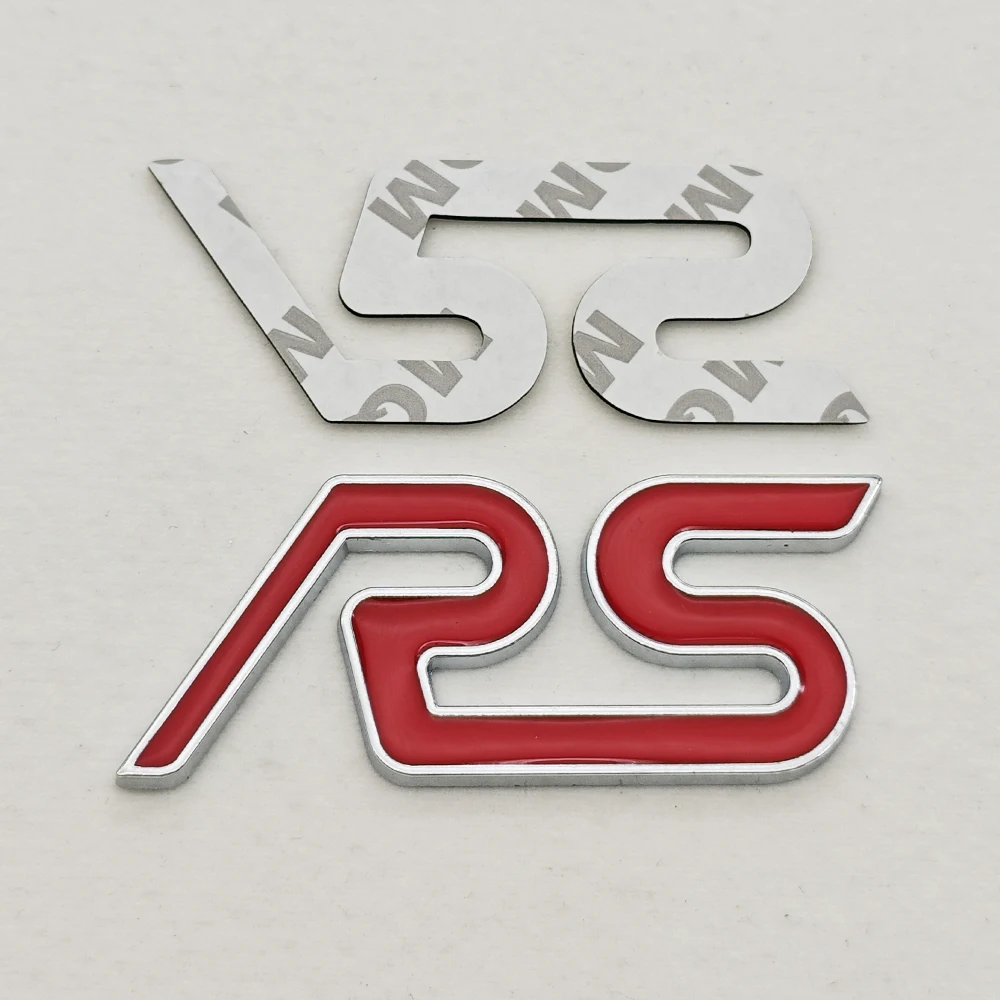 Premium 3D Metal Car Badge RS Logo Emblem & Sticker Accessories