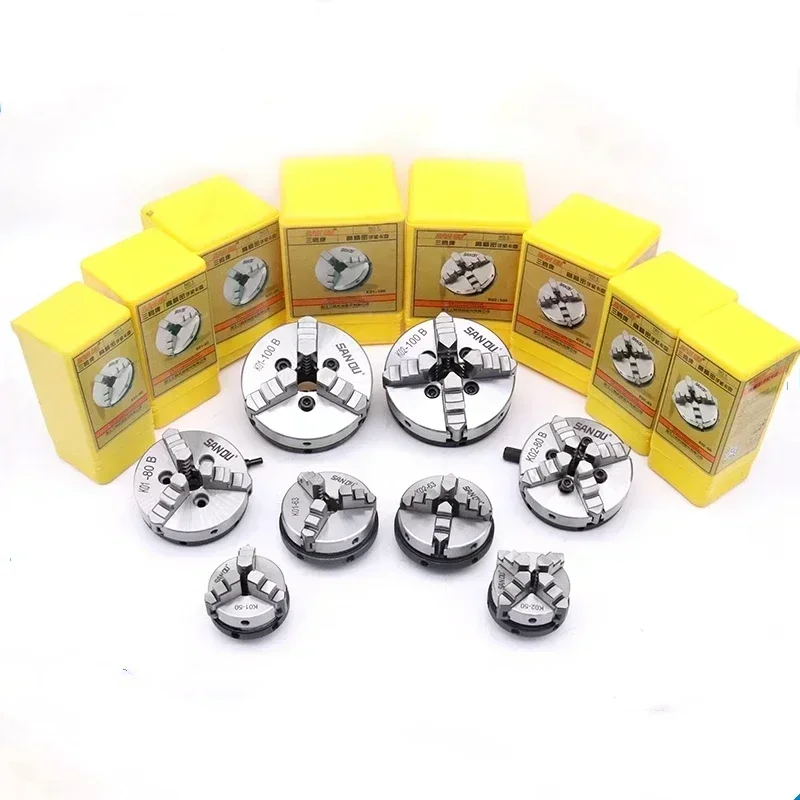 Sanou K01 50 K01-63/80 K02-50 K02-63/80 Mandrino Per Tornio Tre/Quattro Griffe, Filettatura M14 * 1 O Flangia Per Mini Biella Per Tornio In Legno Fai 