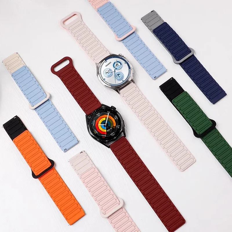 Magnetic Loop Silicone Bracelet Watch Strap - 22mm