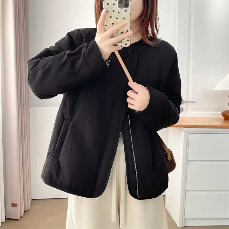 XXXXL Fashion Plus Size Women's Parkas Winter New Retro And Simple Padded Jacket Elegant And Warm Zipper Coats 938