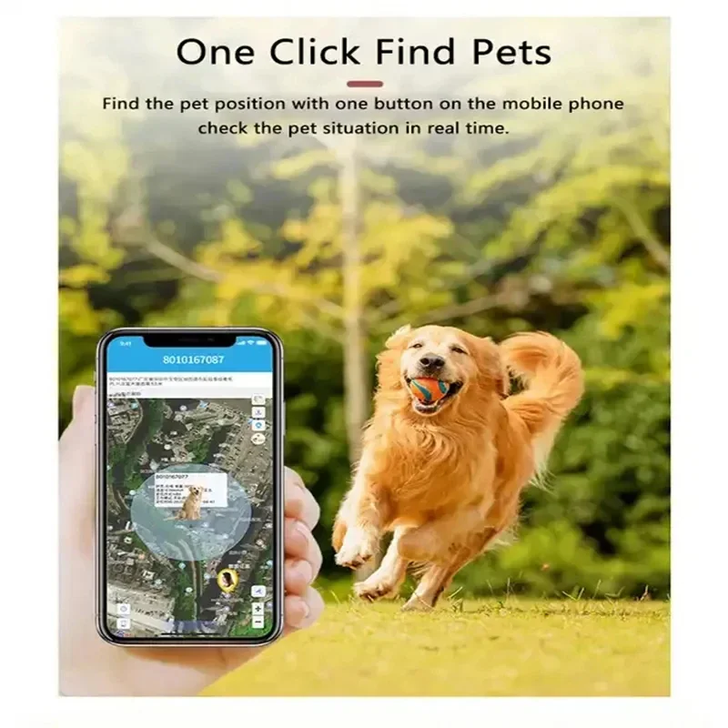 New Pet GPS Tracker Mini 4G Pet Position Tracker Geo-fence Free APP Dog GPS Collar Cat Locator Smart Tracking Alarm Tracking