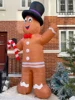 12 Foot Giant Christmas Inflatable Gingerbread Man Outdoor Christmas Decoration with Candy Cane LED Lights Yard Home Party Decor 3